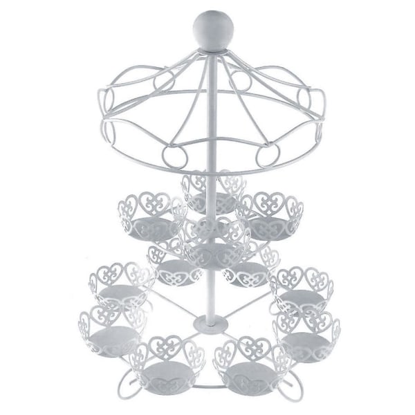 2-lags 12-kopps Cupcake-stativ Holder Display Bryllupskakekopp Displaystativ