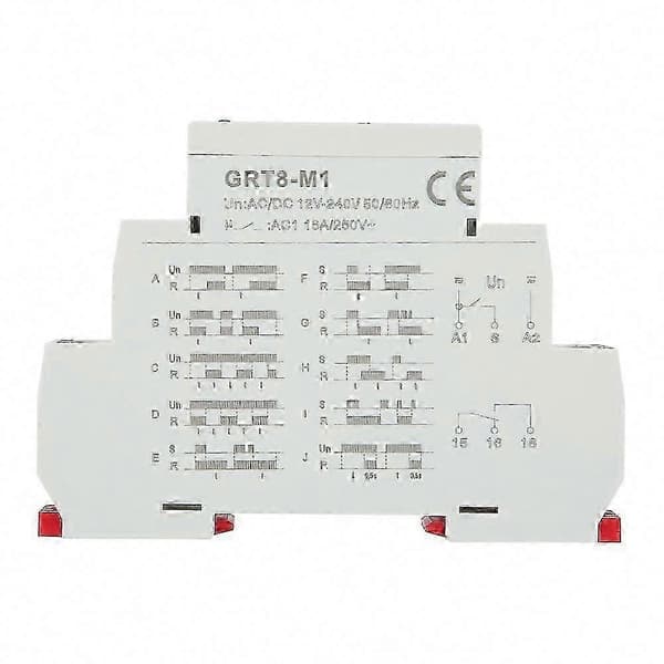 GRT8-M1 Tidsforsinkelsesrelæ 10 Funktioner 35MM DIN-skinne Montering