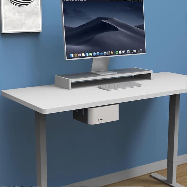 Beslag til Mac Studio under skrivebordet CPU-holderbeslag Pladsbesparende stål design til M1 M2 M3 M4