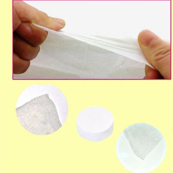 500 stk Magic Soft Cotton Engangs komprimerte håndkleservietter