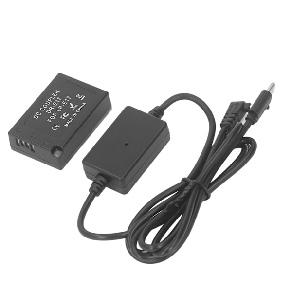 LP E17 Dummy Batteri DR E17 DC Link med Type C Strømadapter Kamera Dummy Batteri til 760D 750D 77D 800D 850D M3 M5 M6 M6 Mark II R10 R8