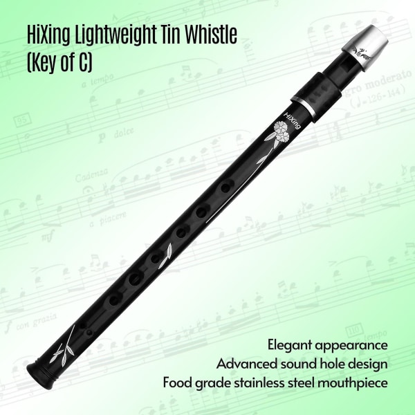 Lättvikts Irish Whistle Tin Whistle Flöjtblockflöjtinstrument För barn Vuxna Studenter Nybörjare Sopranblockflöjt Irländska & internationella blåsinstrument