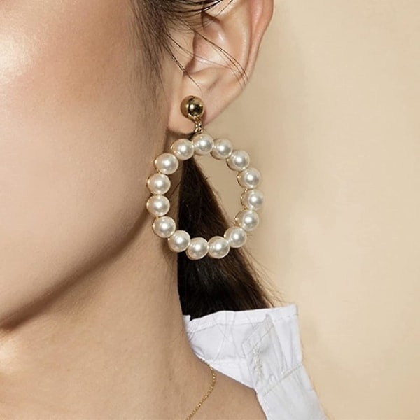 Faux Pearl lösa pärlor, perforerade lösa falska pärlor för smycketillverkning Hantverkspärlor, off-white, 8 mm, 600 st