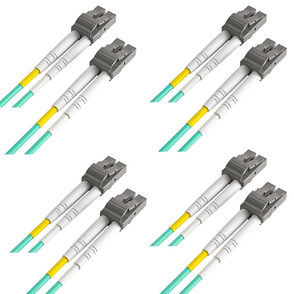Lc til Lc Fiber Patch Kabel 1m, Om3 Leads Multimode Duplex 50/125 Fiberoptisk kabel For 10gb/gigabit Sfp Transceiver 4-pack