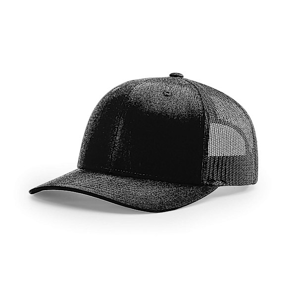 Unisex Trucker Justerbar Snapback Baseball Caps, Mesh Utendørs Lett Brett, Ensfarget, Svart, 1 Pakning