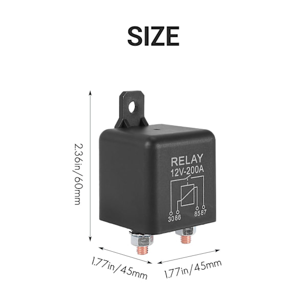12v 200a Normalt åben 4-polet relæ - Heavy Duty Automotive Marine Split Charge