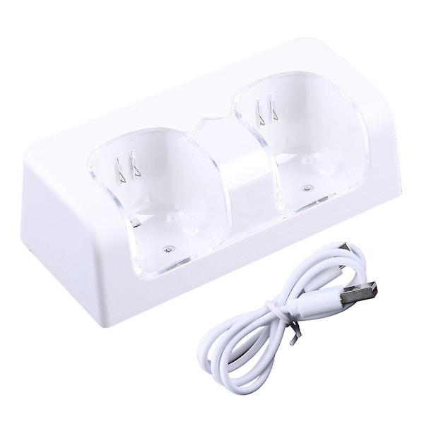 2-port latausasema Wii:lle, ohjainlataustelakkakaapeli akkukasetilla