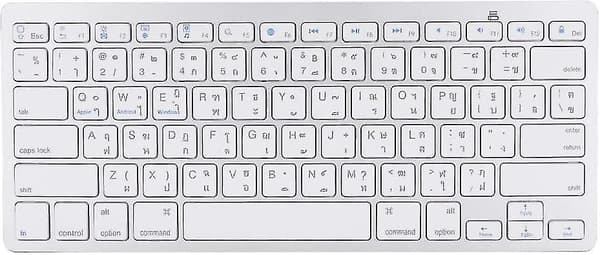 Multifunksjonell Ultra Slim Bluetooth Thai Trådløst Bluetooth-tastatur, Ultra Thin Floating Butt