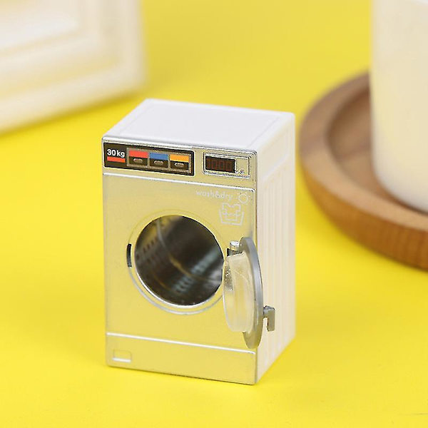 1:12 Nukenukkekoti Miniatyyripesukone Kotitalouslaite Pesulamalli Koristelelu
