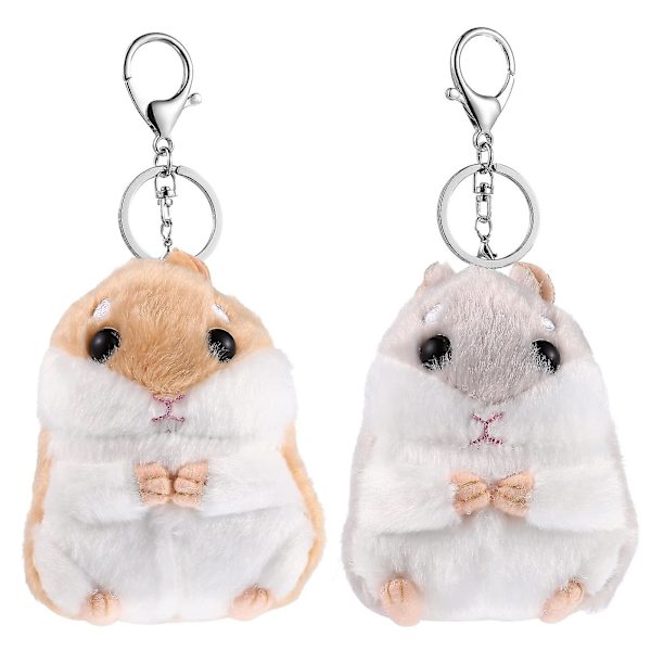2 kpl Eläinavaimenperä Pehmoavaimenperä Hauska Hamsteriavaimenperä Pehmeä Riippuva Avaimenperä