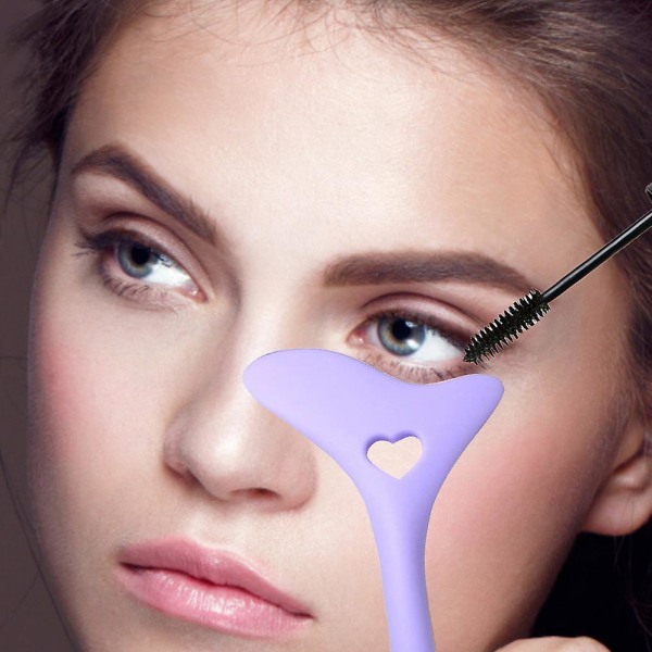Silikone Eyeliner Aid Eyeliner Stencils Vingespidser Genanvendelige Silikone Eyeliner Tool Mascara Tegnehjælp Makeup Tool Eyeliner Applica Purple