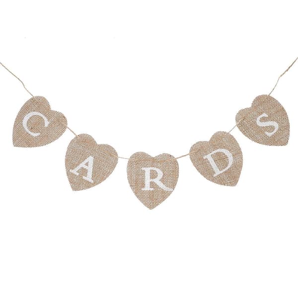 Hessian Bunting Banner Bryllupsdekoration til fest julekort Multi