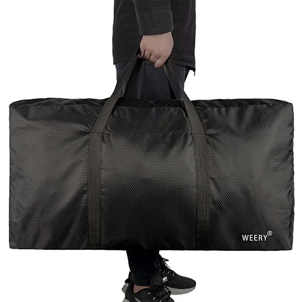Suuri matkatavaralaukku, erittäin vedenpitävä, kädessä pidettävä, kevyt, taitettava duffel-laukku, unisex, musta