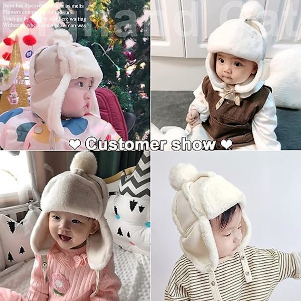 Baby Boy Ushanka ørevarmere vintersoldat hue unisex børne catcher hue, X-Small-Large