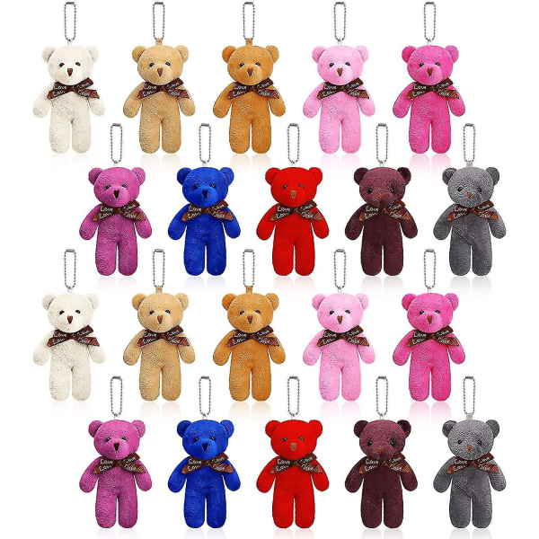 20 stk. Mini Teddybjørn Legetøj 4,7 tommer Fyldte Dyr, 10 Farver
