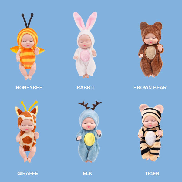 6 kpl ihastuttavia set, Animal Styles baby housuilla, lippikset, lasten lelut, lahjat