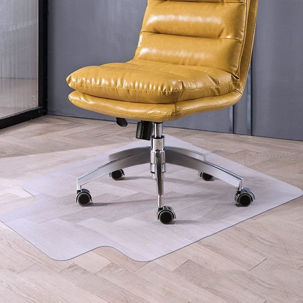 Liukumaton kovapuulattia tuolimatto - 30x47 suorakaiteen muotoinen PVC-suojamatto kotitoimistoon - Matala, työpöydän alla oleva pyörätuolimatto