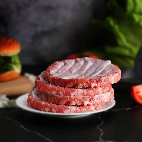 2023 - Burgerpress, Ickefast Aluminiumlegering Köttmörare, Burgerpress Med 100 Ark Hamburgerpapper