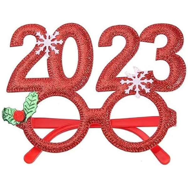 2023 lasit Hyvää uutta vuotta lasit Glitter 2023 joululasit muovilasit 2023 uudenvuoden juhliin