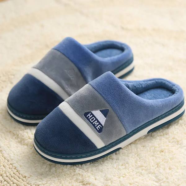 Vinter Varme Plys Tøfler Mænd Kvinder Hjem Casual Flurry Flad Flip Flops Komfortable Skridsikre Indendørs Soveværelse Sko Stor Størrelse 48 49 Gris 40-41