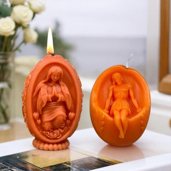 3D Jesusägg Doftljusformar Handgjorda Ägg Silikonform Gipsgjutformar Prydnad Hantverksmaterial 3
