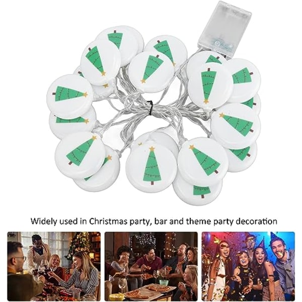 Julepynt Lysstreng, 3 Meter 20LEDs Natlys Varmt Lys Indendørs Udendørs Belysning Lampe til Bryllup Hjem Fødselsdag Have Havefest Jul