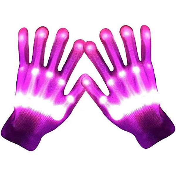 LED-hansker, lys opp hansker fingerlys fargerike blinkende LED-hansker barn kule leker til jul Halloween Clubbing Party