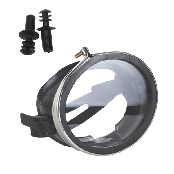Oval Hd Scuba Mask dykkermaske i glas med rustfrit stålramme justerbart gummi pandebånd velegnet til luring og svømning