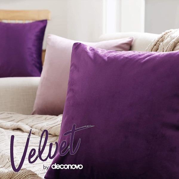 2 tyynynpäällisen set 45x45cm case Tumman violetti koristeellinen cover