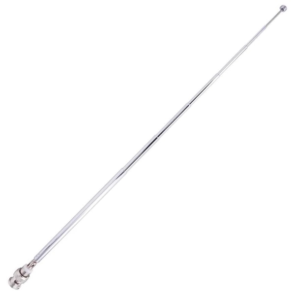 () BNC Radioantenne med BNC Hannkontakt Adapter Teleskopisk Rustfritt Stål HF VHF UHF BNC