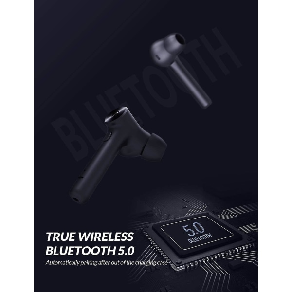 Bluetooth-hodetelefoner, Bluetooth-hodetelefoner In Ear Hi (orkan) Ekte trådløse øretelefoner