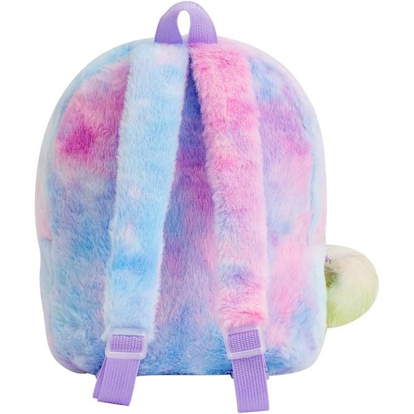 Kawaii skolryggsäck flickor ryggsäck regnbåge bok väska söt skolväska laptop resväska (lila)