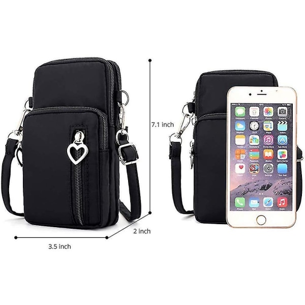 Telefonveske Lommebok Crossbody Veske Lett Romslige Lommer Smarttelefon Sports Armbånd Veske For Menn Og Kvinner