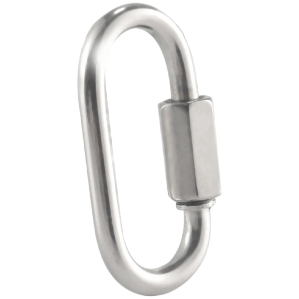 12 stk. Hurtigkobling 4mm Rustfrit Stål Kædeforbindelse, Heavy Duty D-Formet Låsning Ser Ud Til Karabiner