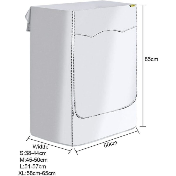 Silver Torktumlare Skydd, Tvättmaskinsskydd Premium skyddande överdrag för tvättmaskin och torktumlare (58-65 cm)