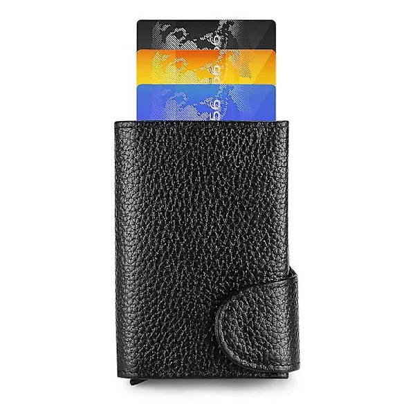 Bitmore RFID-blokkerende lommebok i 100 % ekte skinn