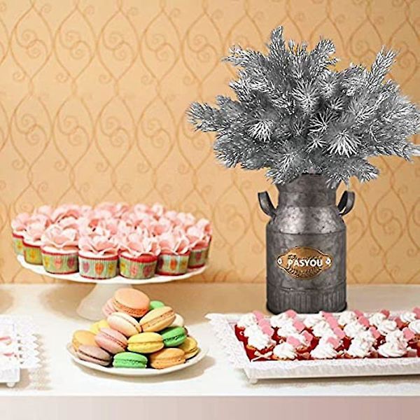 Gyllene silver konstgjorda blommor heminredning bukett falska växter jul