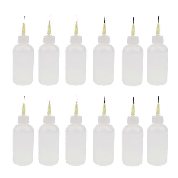 5x12 st 50 ml limapplikatorflaska precisionsnålspets vätskedroppflaska