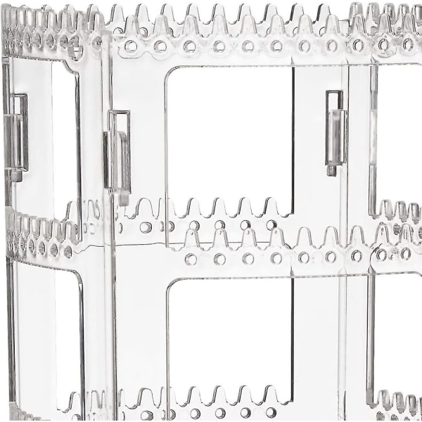360 roterande genomskinlig organizer, 4-vånings smyckesställ, 156 hål och 160 spår för smyckespiercingar