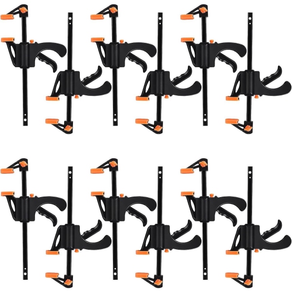 10 Pieces One Hand Clamps,  Quick Release Ratchet Quick Release Clamp, Wood Clamp Bar Clamp, Plastic Clamp