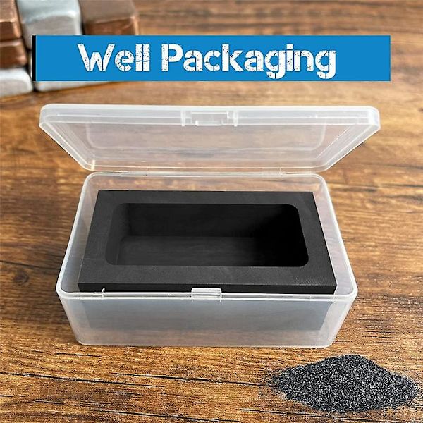 2 stk (2-1 kg) Grafit Støpeformer for Smelting, Støping og Raffinering av Metall Kobber Gull Sølv Aluminium B