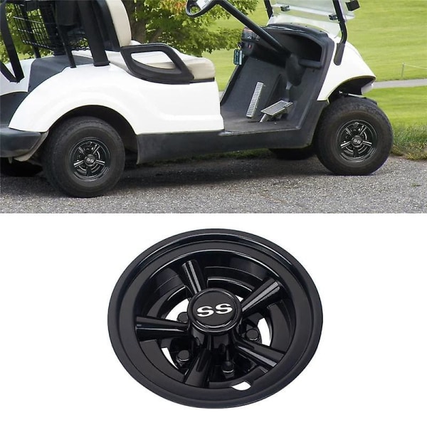 1 stk. 8 tommer SS Golfvogn Hjulkapsel 5 Eger Design Navkapsel