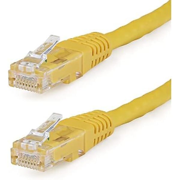 1ft Cat6 Ethernet-kaapeli - Keltainen Cat 6 Gigabit Ethernet-johto -650mhz 100w Poe Rj45 Utp Muovattu Verkko-/paikkajohto W/vedonpoisto/f