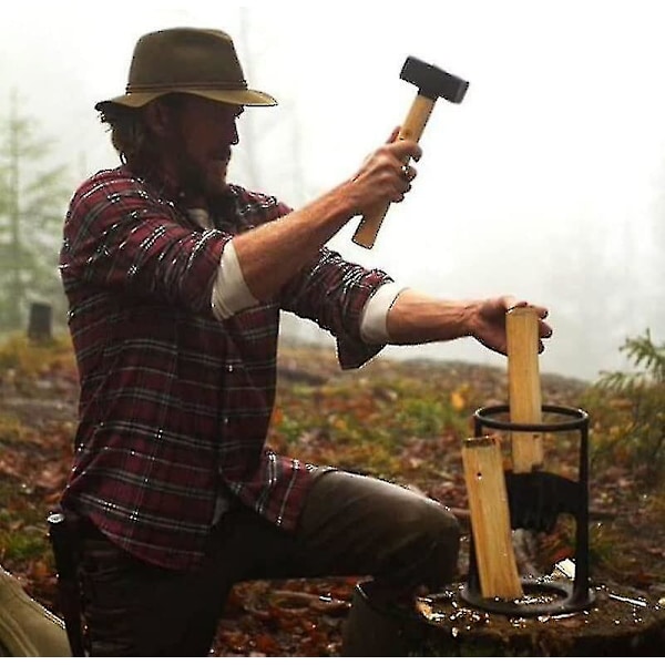 Log Splitter Heavy Duty Trækløver Brændekløver Støbejern Manuel Protokoll Splitter Træ 19.2cm