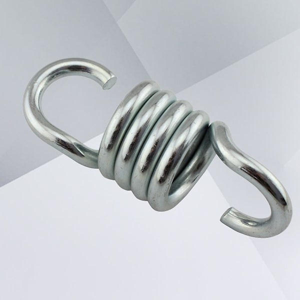 Ripustuskeinun jousi, raskaskäyttöinen, ruostumaton teräs, kaksinkertainen kääntyvä koukku (6,7 mm)