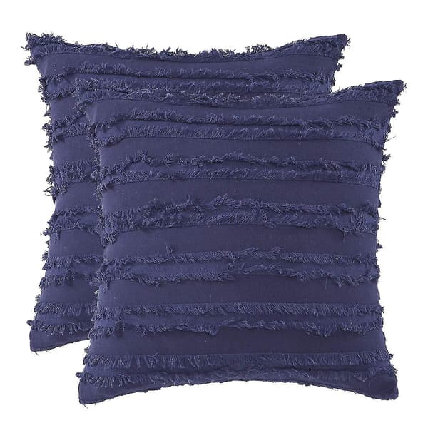 45x45cm Blå Kuddfodral Kuddfodral Bomull Dekorativa Kuddar För Soffa Sovrum Set Om 2