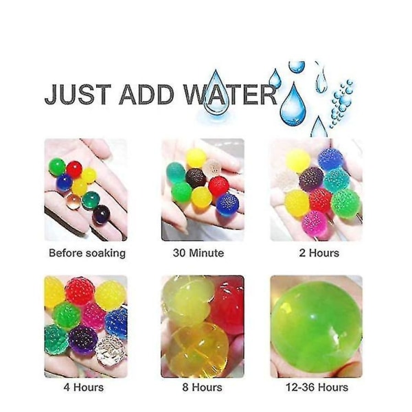 Stora hydrogelpärlor formade stora 3-4 cm kristalljordvattenpärlor