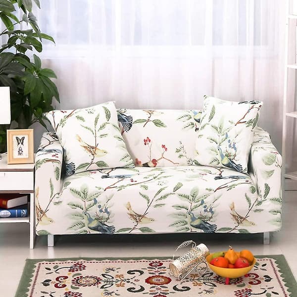 Stretch Soffaöverdrag Elastiskt Soffaöverdrag Jacquard 2-sits Soffaöverdrag Blommönster