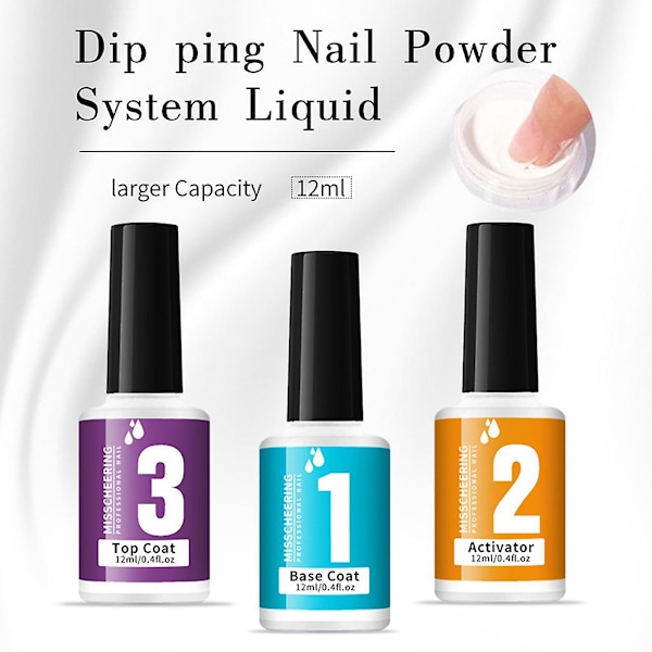 Dip Powder Liquid Set - Dip Powder Base Activator And Top Coat For Nail Salon