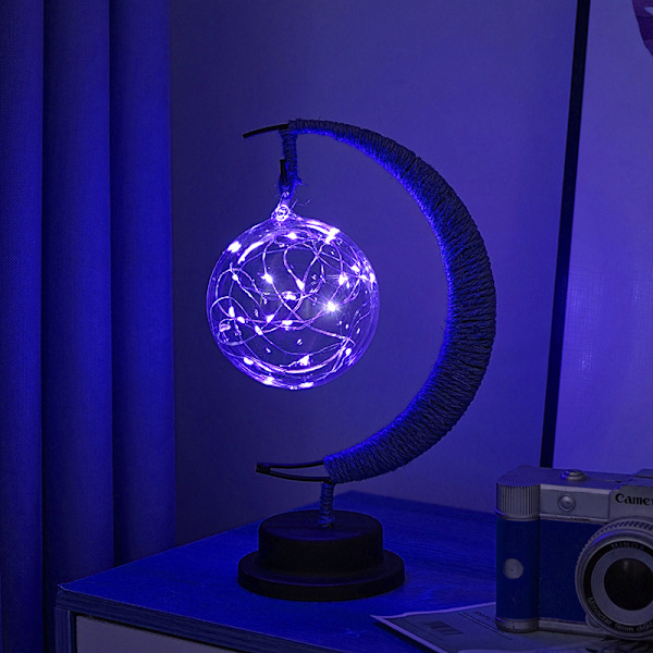 Terrassedekor LED-lys Måneformet dekorativt batteridrevet Måne-stjerne nattlys for hjemmet LED-lys Innovative for sengen